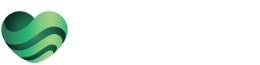 Logo for Midwest Medical Center. The business name text is in white, and there is a green swirling heart in front of the text.